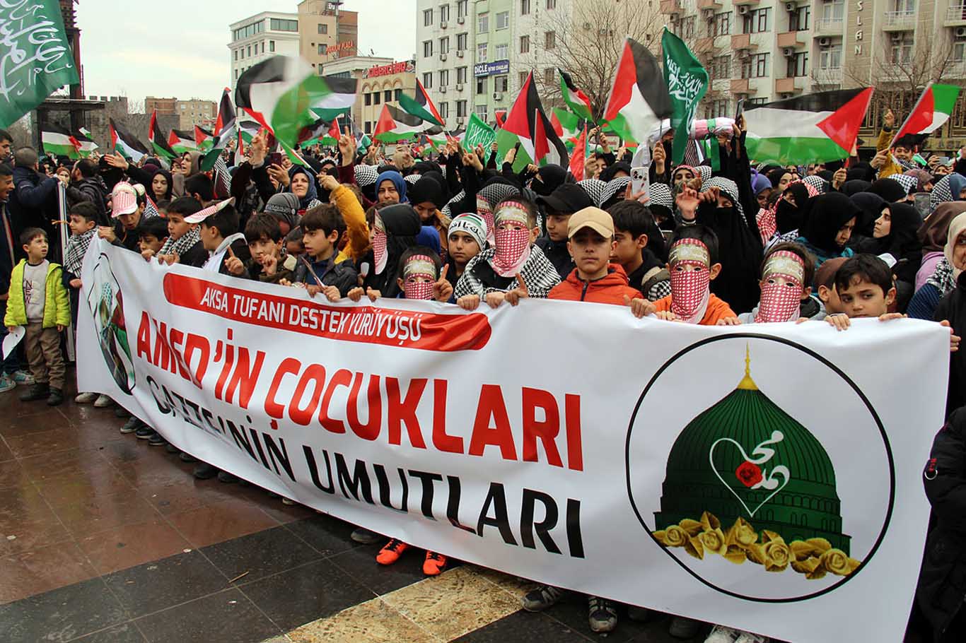 Diyarbakır’da Filistin Yürüyüşü Mitinge Dönüştü 3