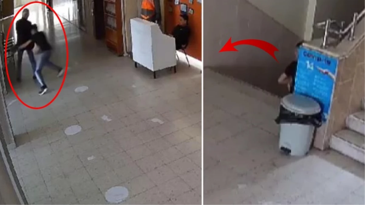 Okul Merdiveninde Pusuya Yatan Öğrenci Öğretmenini Bıçakladı!