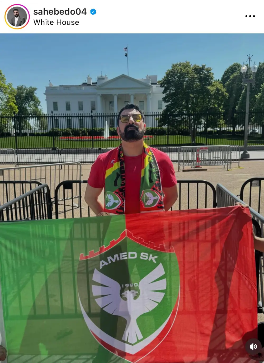 Şahê Bedo Beyaz Saray'da 'Amedspor' Bayrağı Açtı Bi̇ji̇ Amedspor