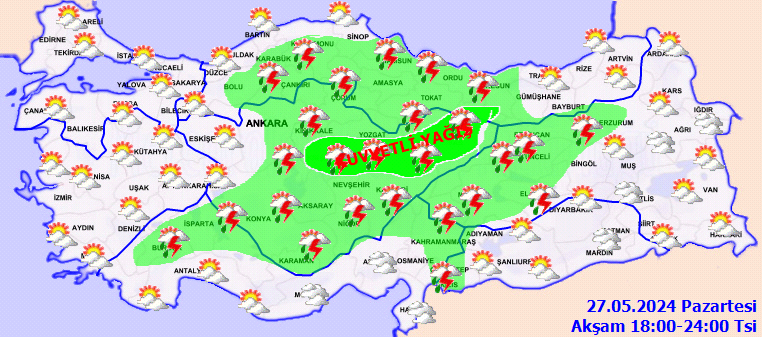 Diyarbakır'da Hava Nasıl Olacak Meteoroloji'den 12 İl İçin Kuvvetli Sağanak Uyarısı (2)