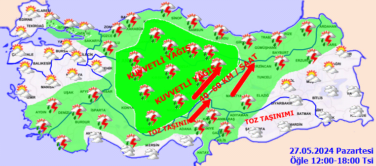 Diyarbakır'da Hava Nasıl Olacak Meteoroloji'den 12 İl İçin Kuvvetli Sağanak Uyarısı (3)