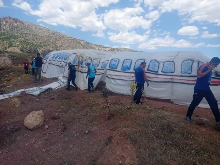 Diyarbakır'da Uçak Kazası Tatbikatı Gerçeği Aratmadı 1