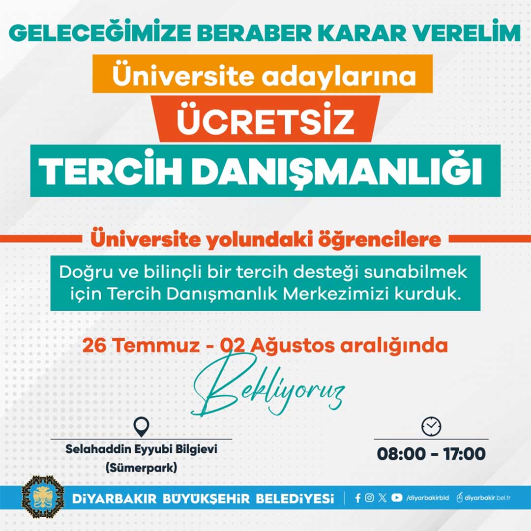 Diyarbakır’da Öğrencilere Ücretsiz Yks Danışmanlığı 1