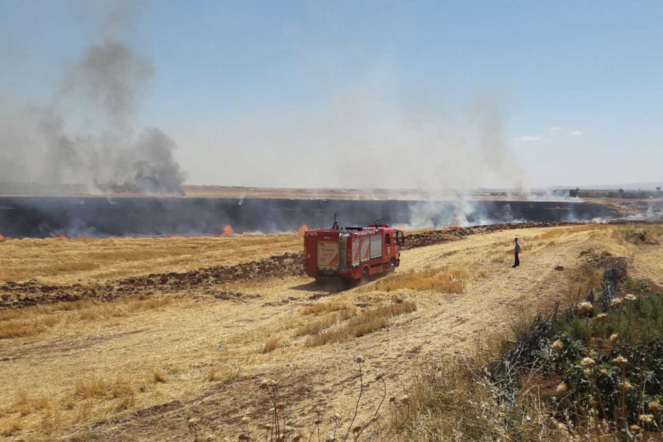 Diyarbakır'daki Çıkan Anız Yangını Kontrol Altına Alındı 1