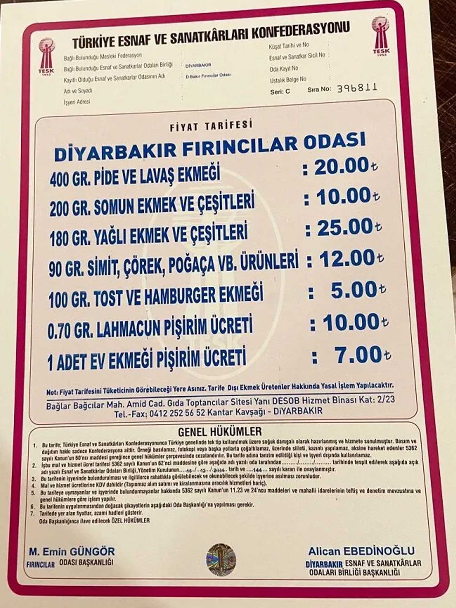 Diyarbakır'da Ekmek, 3 Ayda Ikinci Kez Zamlandı; Işte Yeni Fiyatlar 3