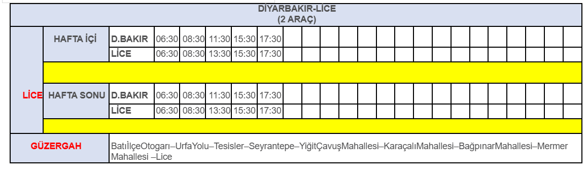 Diyarbakır’ın Ilçesine Ek Otobüs Seferi 1