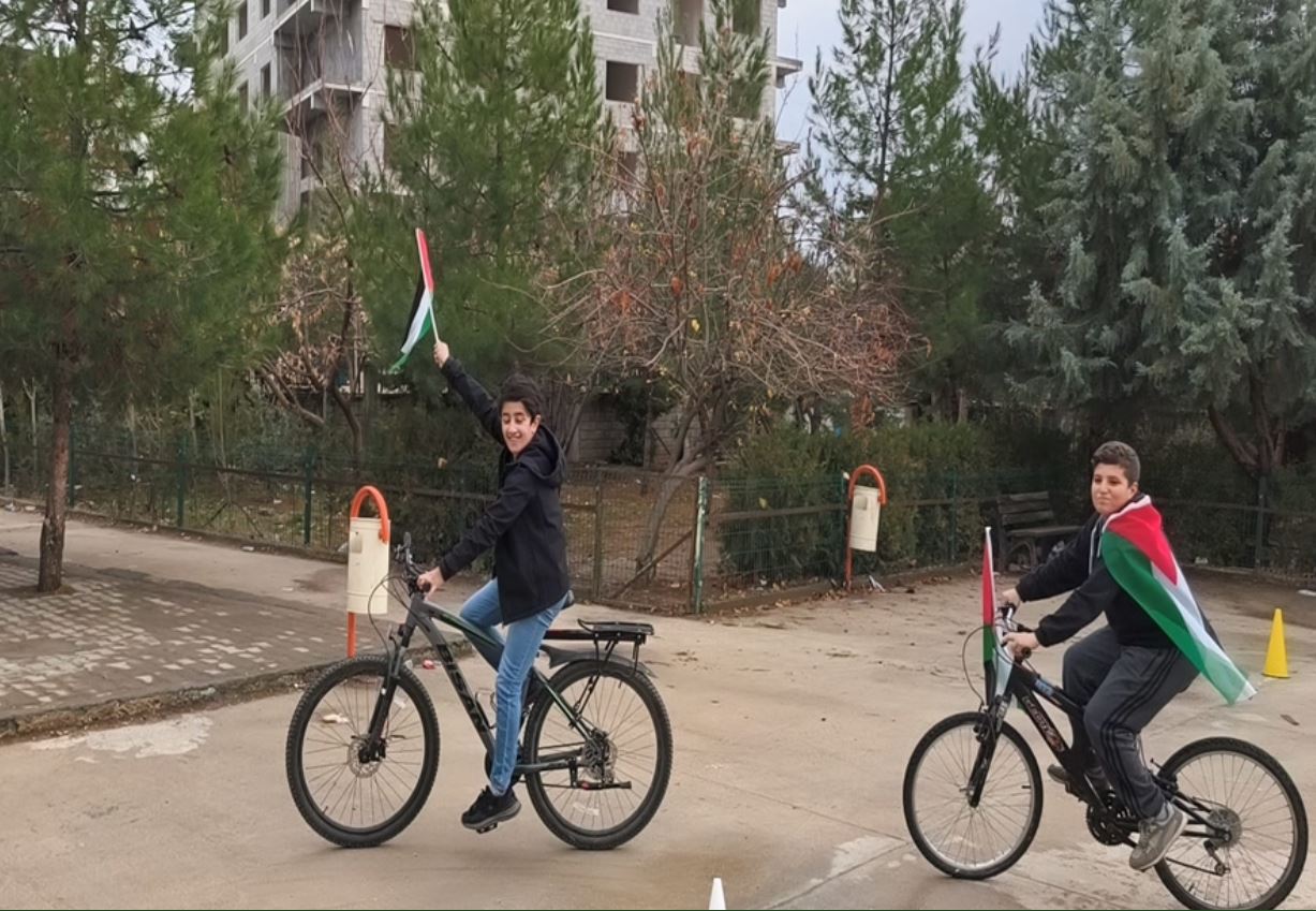 Mardin’de Ortaokul Öğrencileri Gazze Için Pedal Çevirdi 1