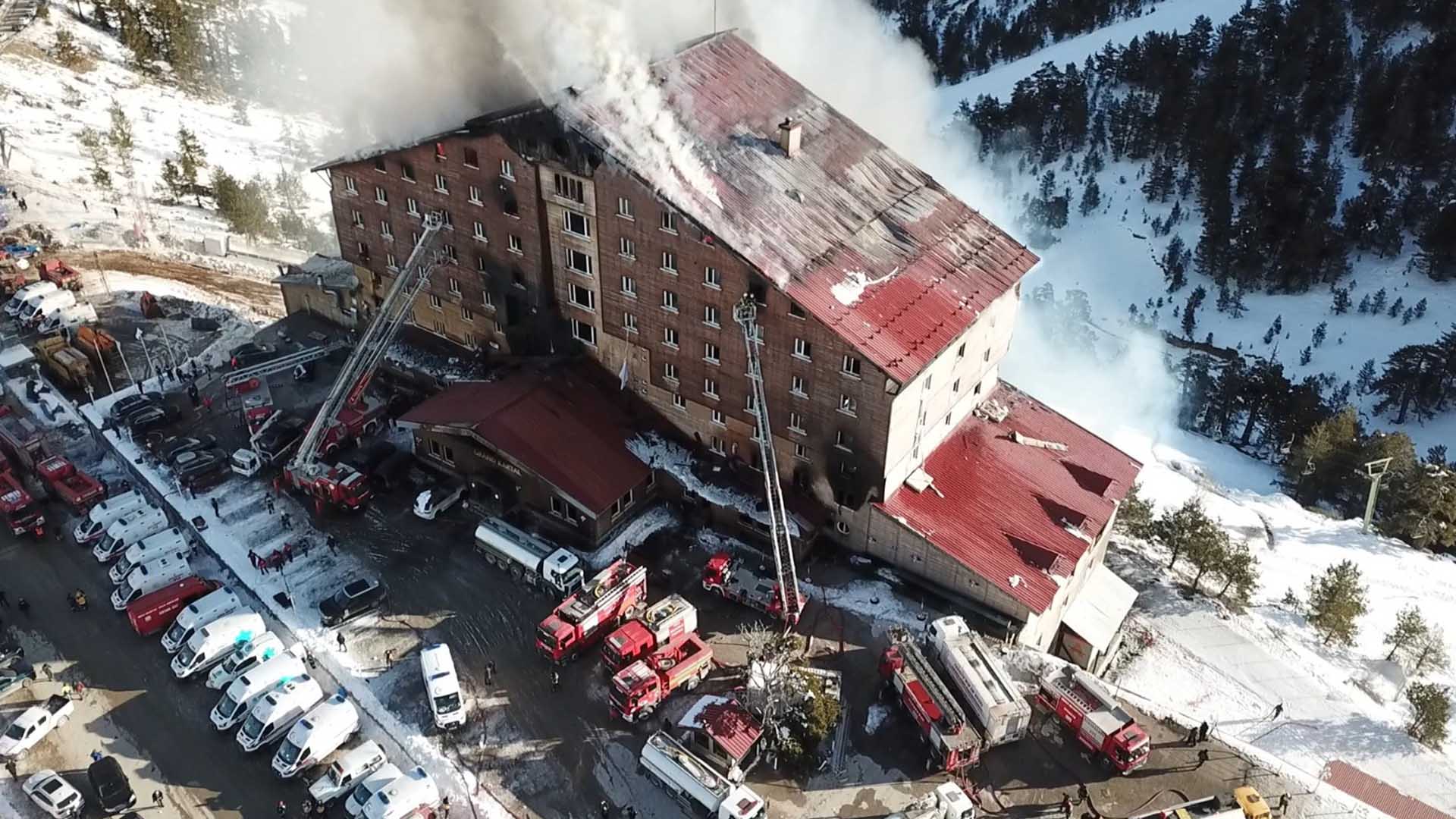 Bolu Karakaya Otel Yangını Dron 3