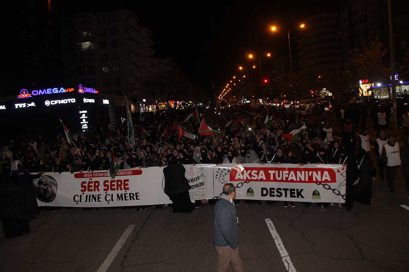 Diyarbakır'da Yılın Son Gününde Gazze Için Yürüdüler 3