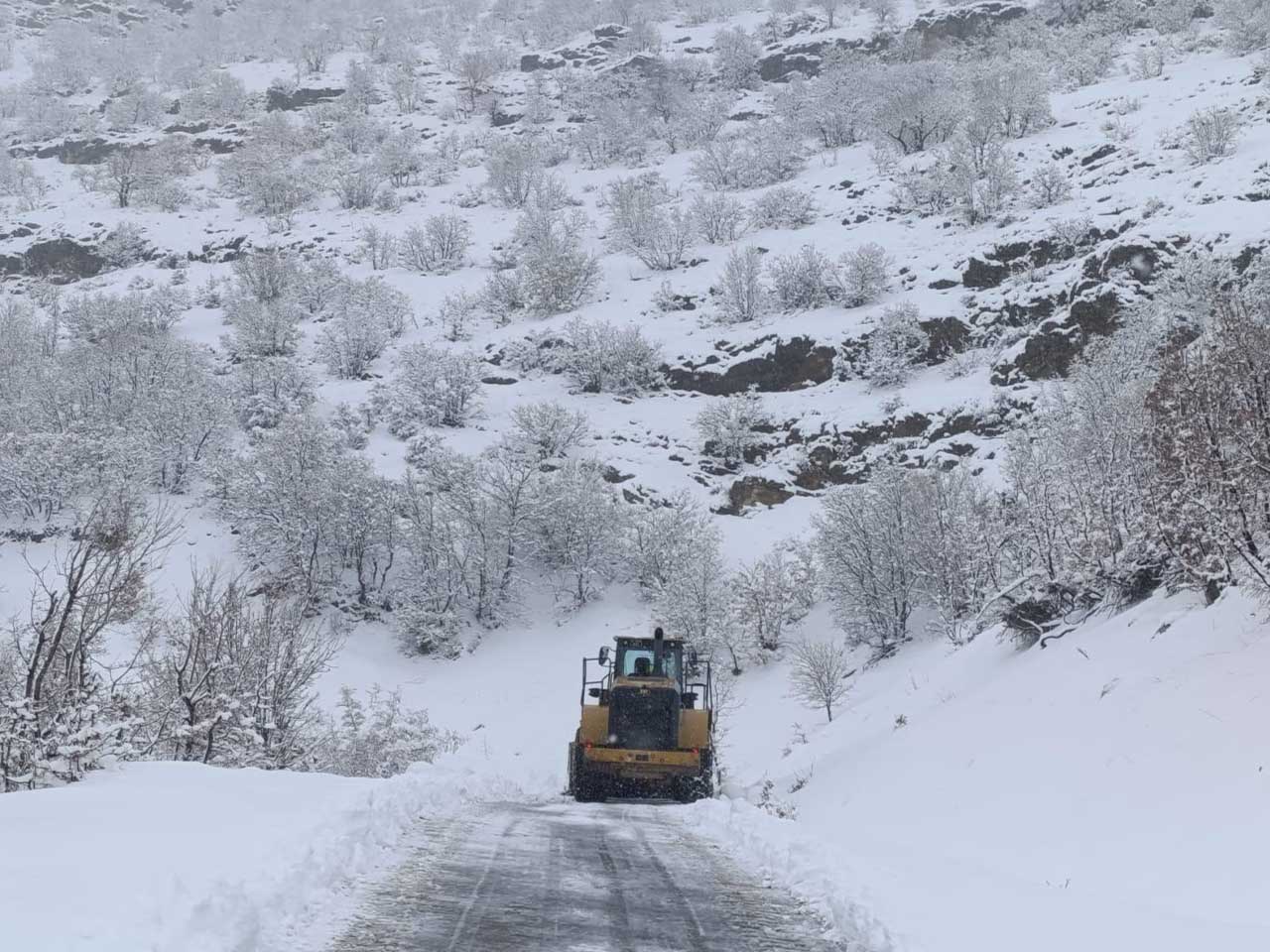 Diyarbakır’da Kardan Kapanan Kırsal Mahalle Yollarını Açma Çalışmaları Sürüyor 2