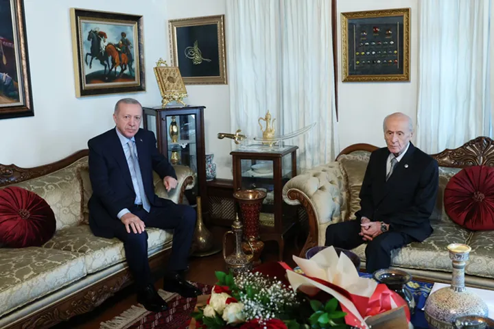 Cumhurbaşkanı Erdoğan, Mhp Lideri Bahçeli Ile Görüşt (2)