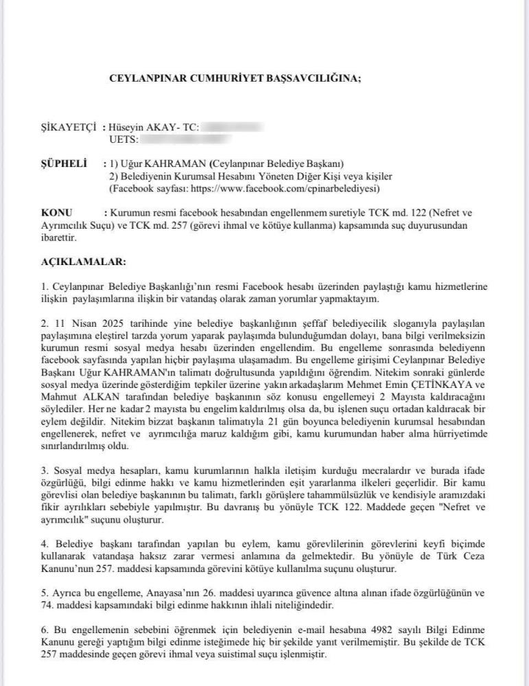 Sosyal Medyada Engellendi Belediyeye Dava Açtı (2)