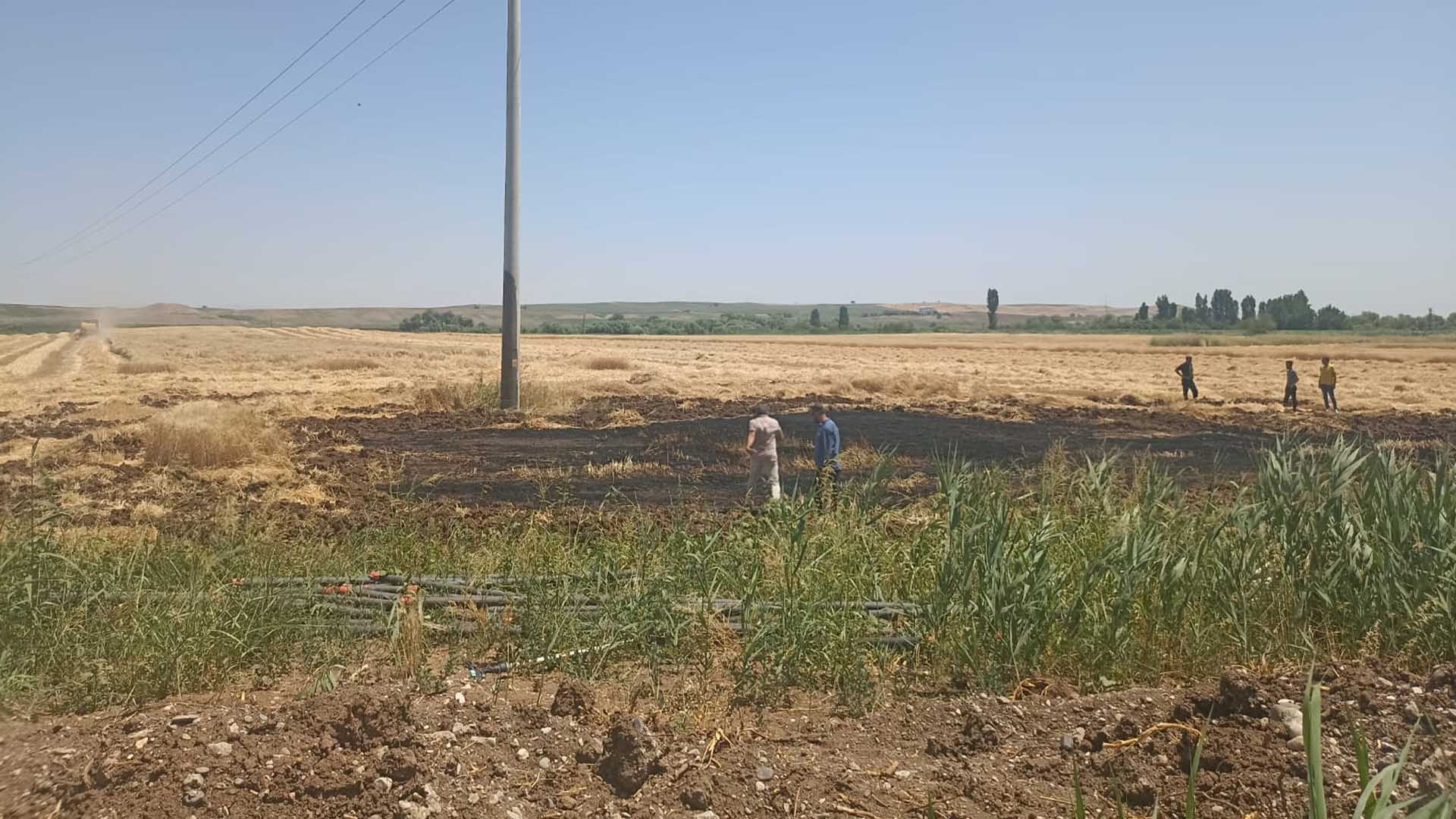 Bismil’de Buğday Tarlasından Yangın 2