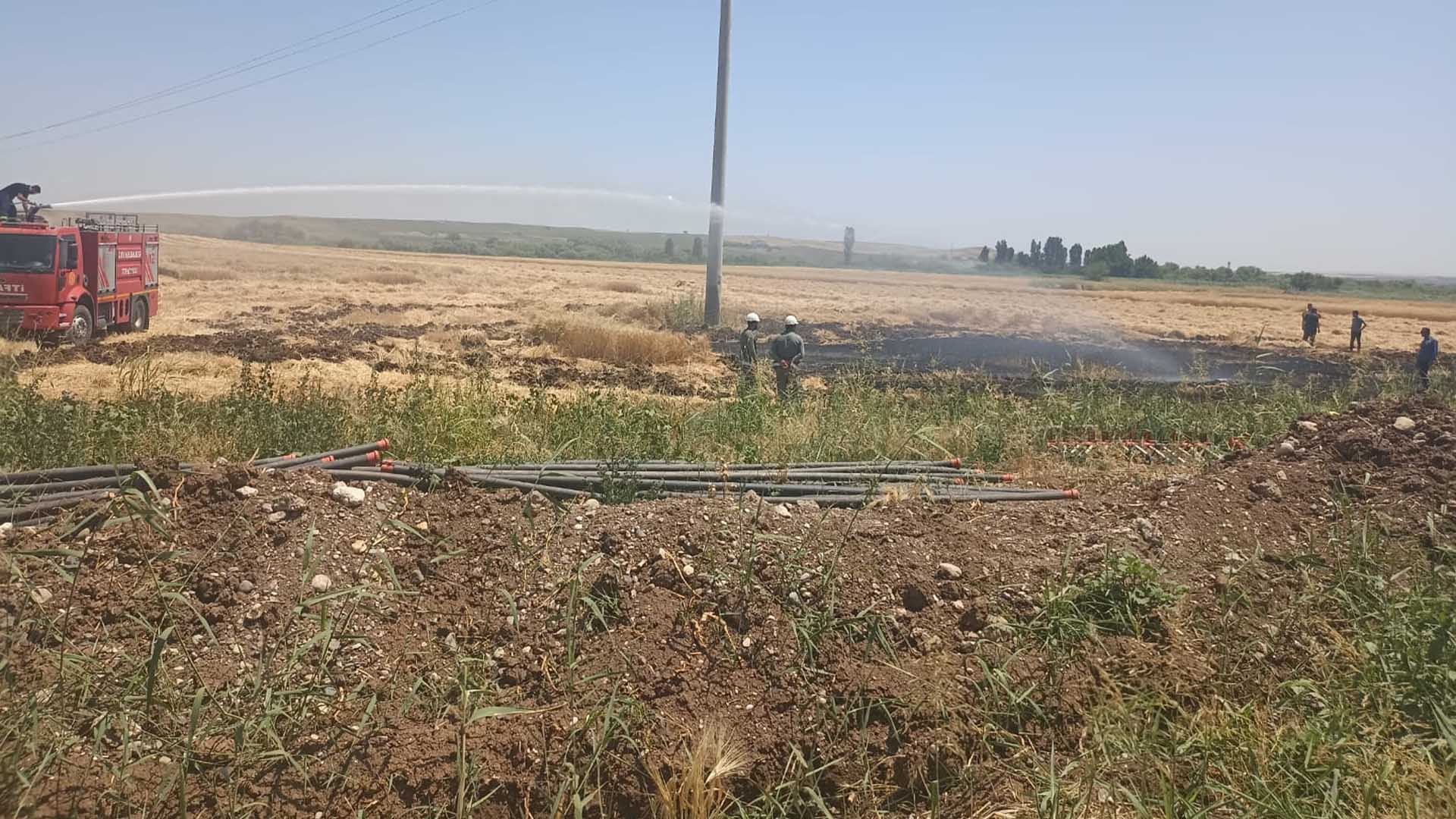 Bismil’de Buğday Tarlasından Yangın 4