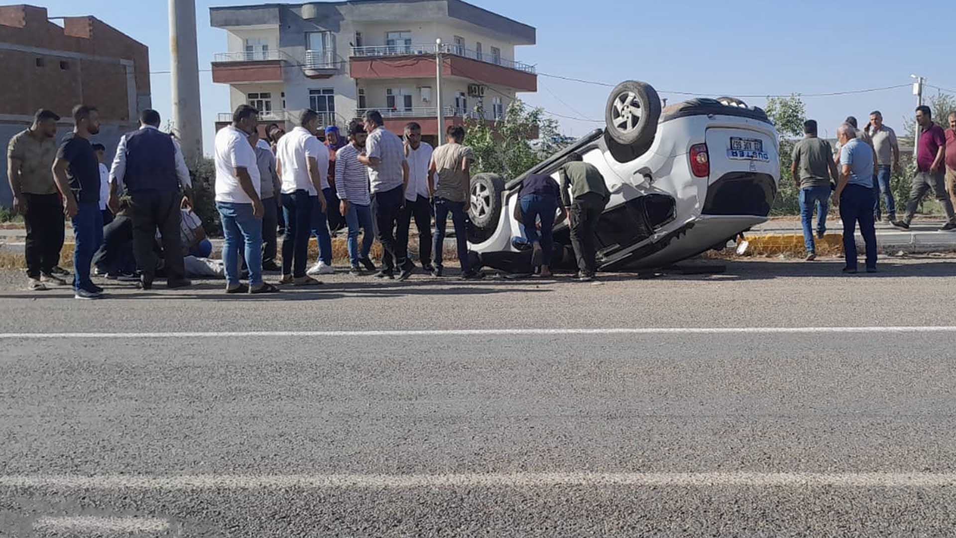 Bismil’de Otomobil Devrildi 1 Yaralı 1