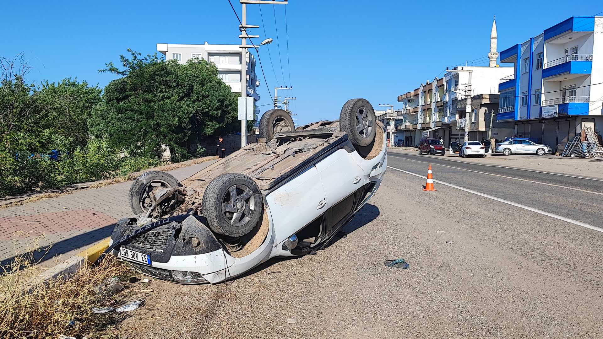Bismil’de Otomobil Devrildi 1 Yaralı 2