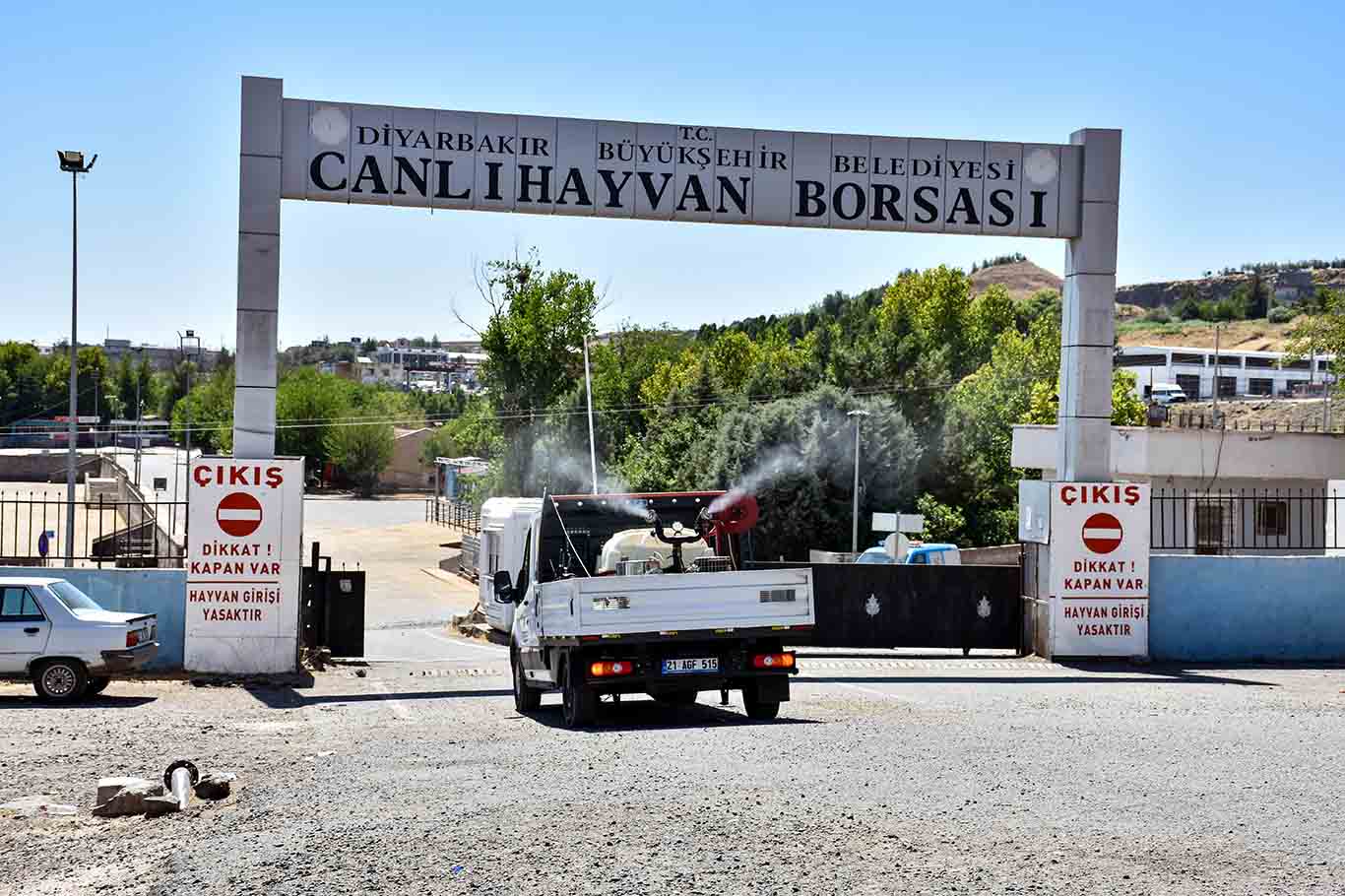 Diyarbakır’da Şap Hastalığı Nedeniyle Kapatılan Canlı Hayvan Borsası Dezenfekte Edildi 4