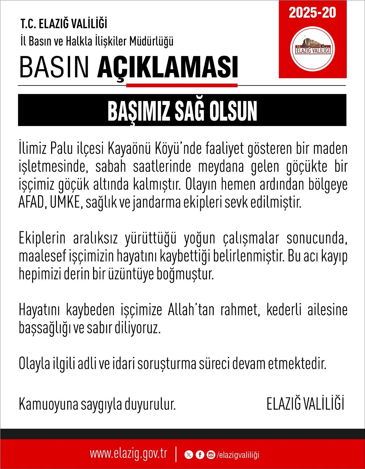 Elazığ'da Krom Ocağında Meydana Gelen Göçükte 1 Işçi Yaşamını Yitirdi 2