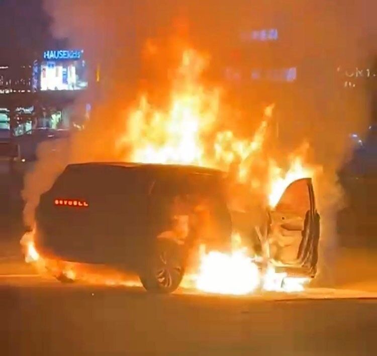 Diyarbakır'da Alev Topuna Dönene Elektrikli Suv'a Battaniyeli Müdahale! (1)