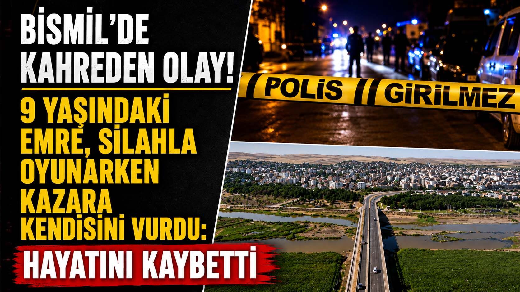 Bismil'de Kahreden Olay! 9 Yaşındaki Emre, Silahla Oynarken Kazara Kendisini Vurdu: Hayatını Kaybetti