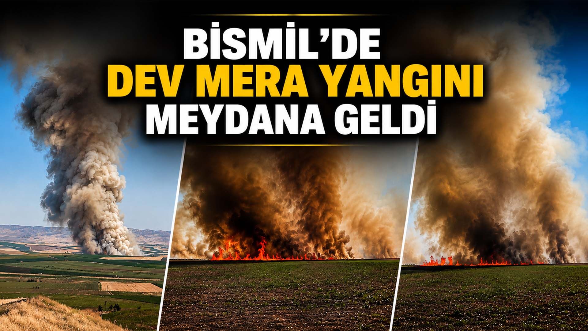 Bismil'de Merada Yangın Meydana Geldi