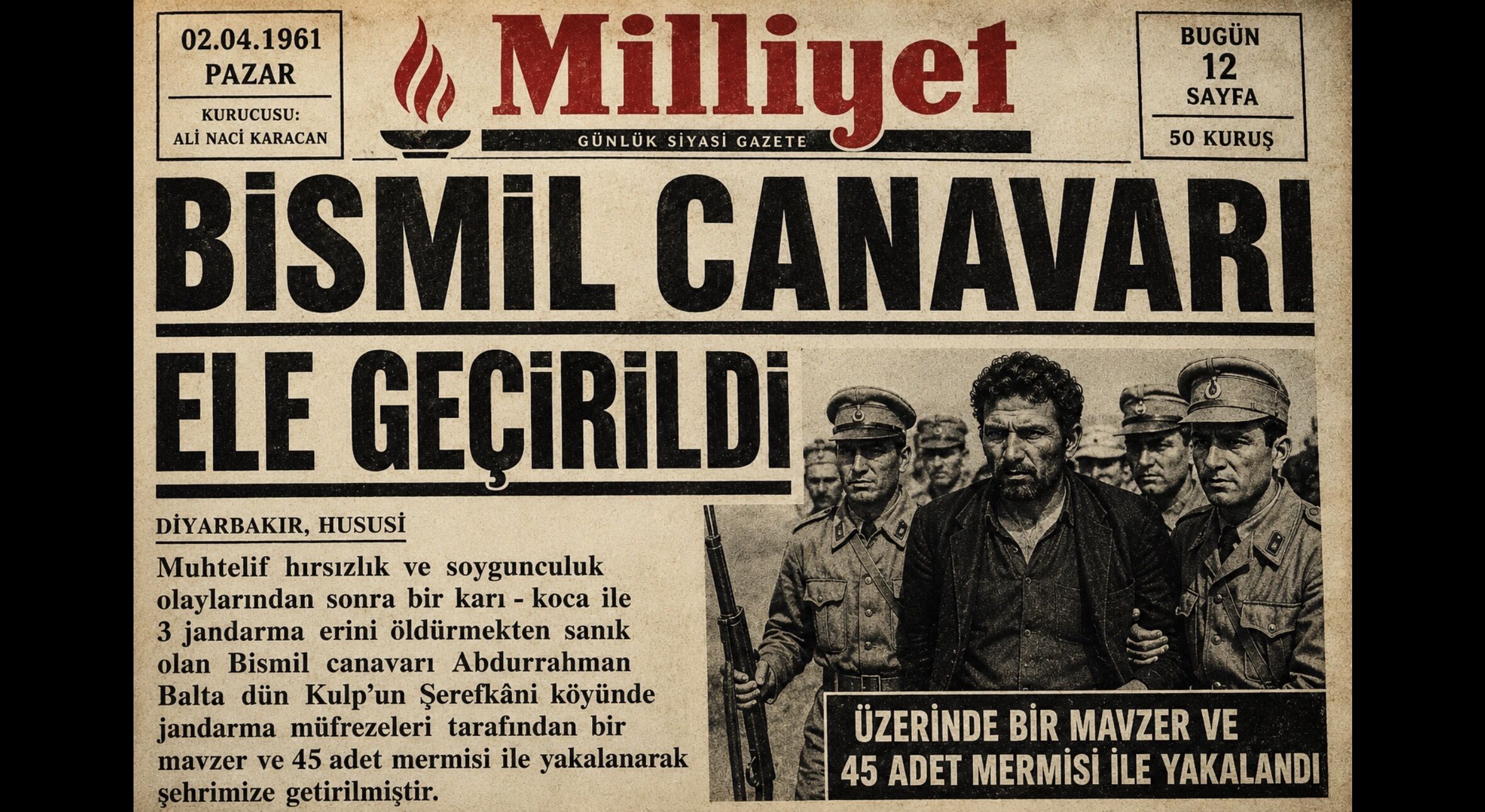 Tarih Sayfalarından: 1961'de "Bismil Canavarı" Nasıl Yakalandı?