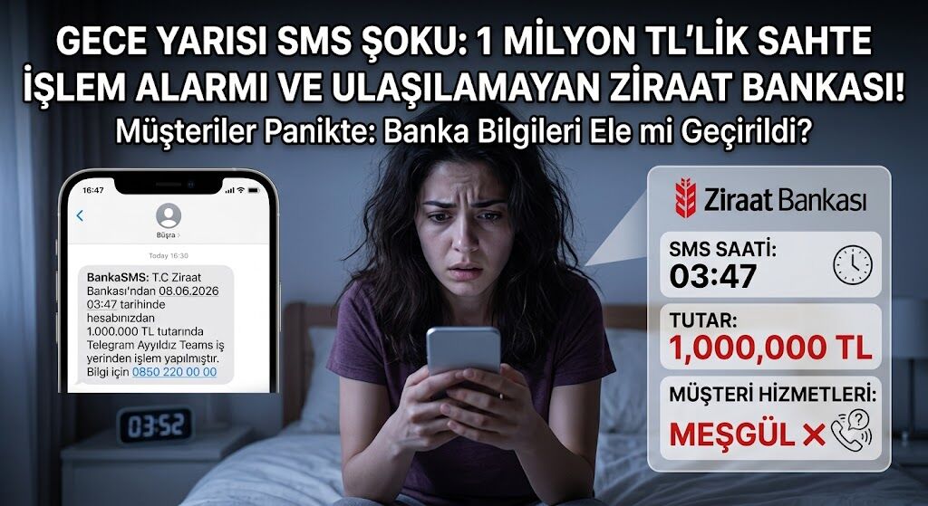 Ziraat Bankası’nda Gece Yarısı SMS Alarmı: "Ziraat Bankası Bilgileri Ele mi Geçirildi?"