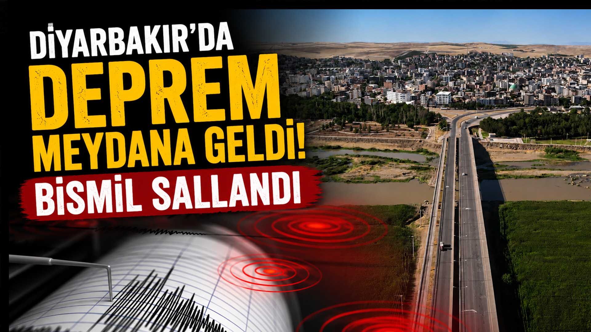 Diyarbakır'da Deprem Meydana Geldi! Bismil Sallandı