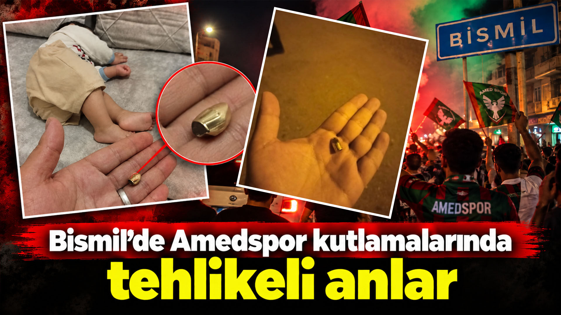 Bismil’de Amedspor kutlamalarında tehlikeli anlar