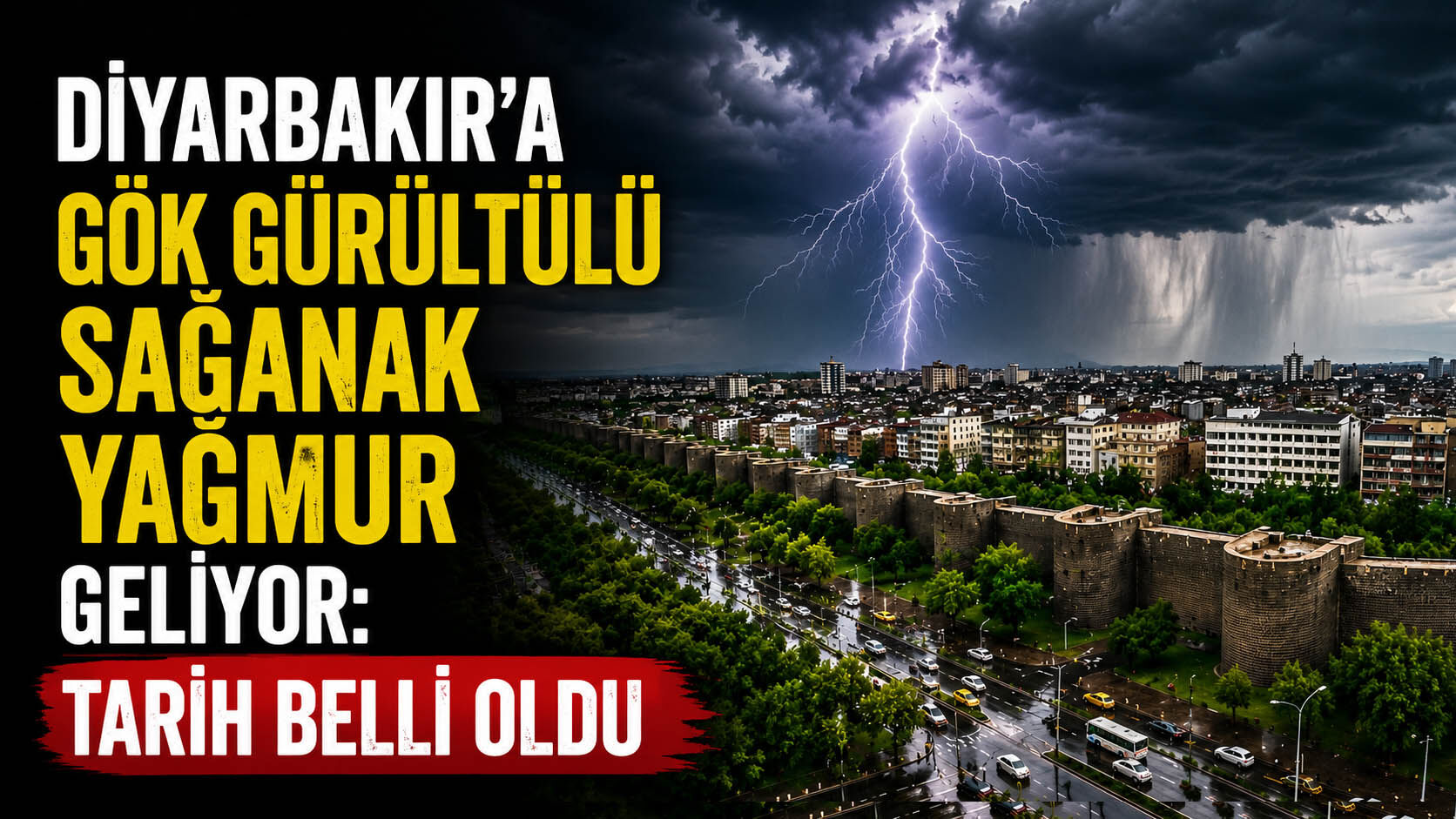 Diyarbakır’a gök gürültülü sağanak yağmur geliyor: Tarih belli oldu