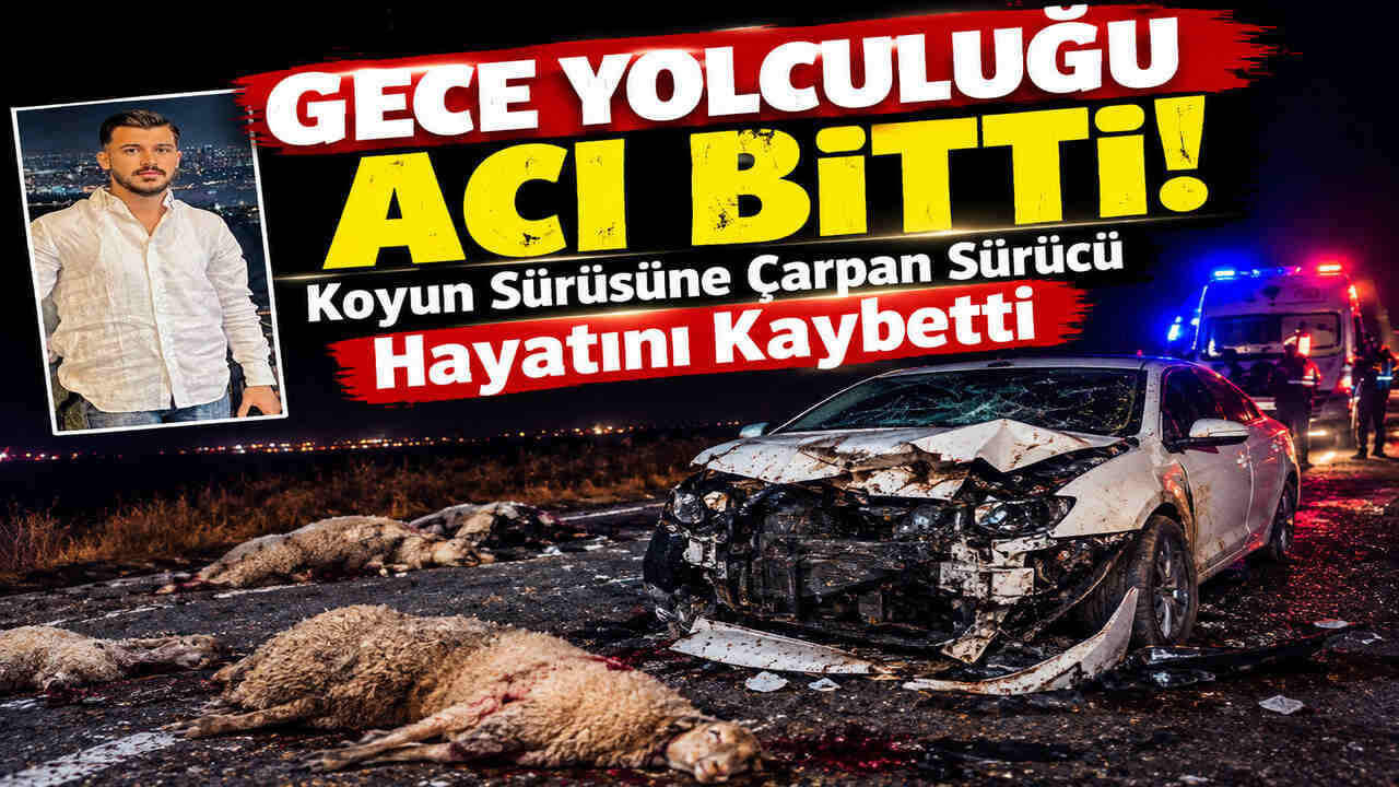 Gece Yolculuğu Acı Bitti: Koyun Sürüsüne Çarpan Sürücü Hayatını Kaybetti