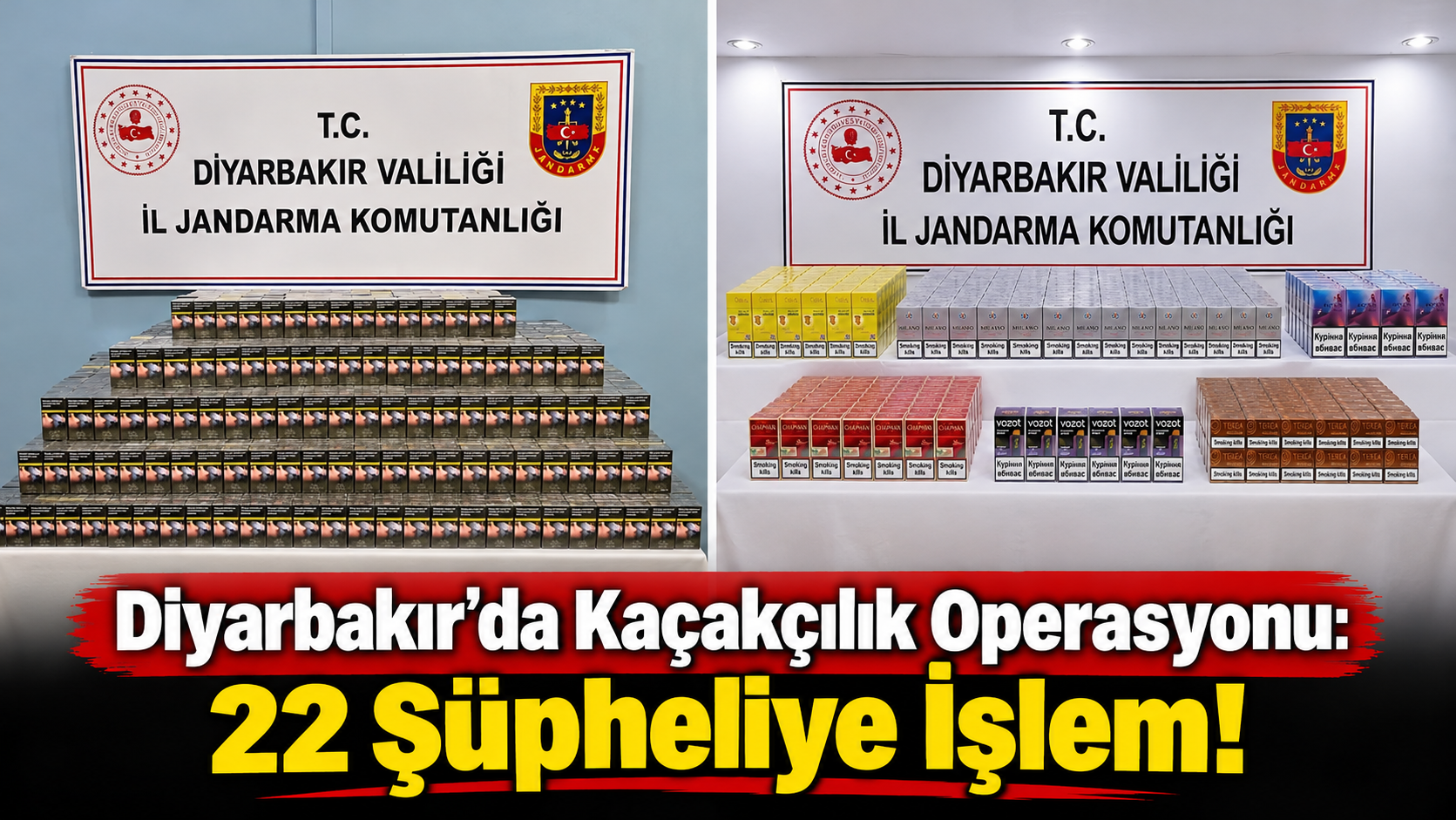 Diyarbakır'da Kaçakçılık Operasyonu: 22 Şüpheliye İşlem!