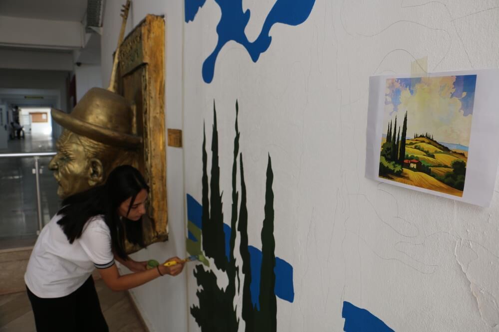 Diyarbakırlı Öğrenciler Okul Duvarlarını Sanat Eserine Dönüştürdü (1)