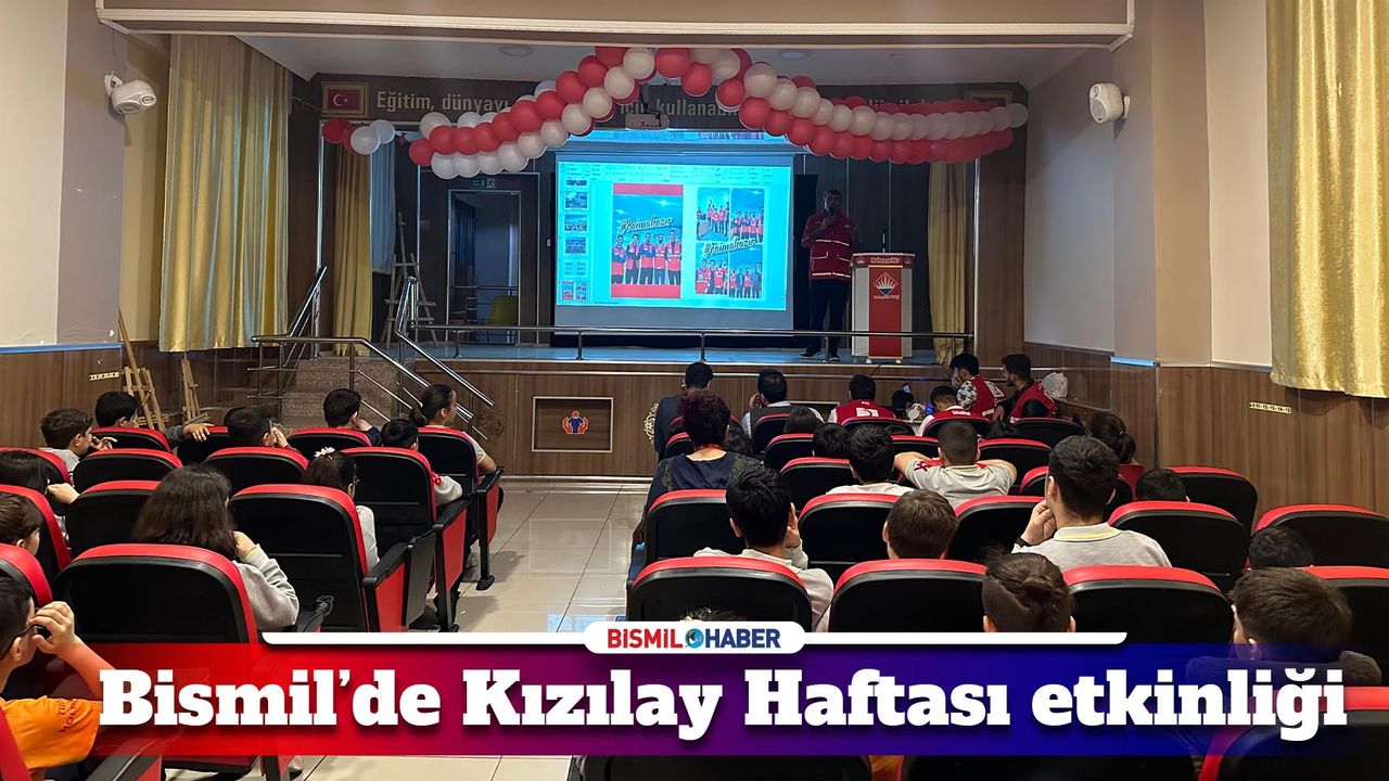 Bismil’de Kızılay Haftası kapsamında öğrencilere Kızılay’ın önemi ve faaliyetleri anlatıldı
