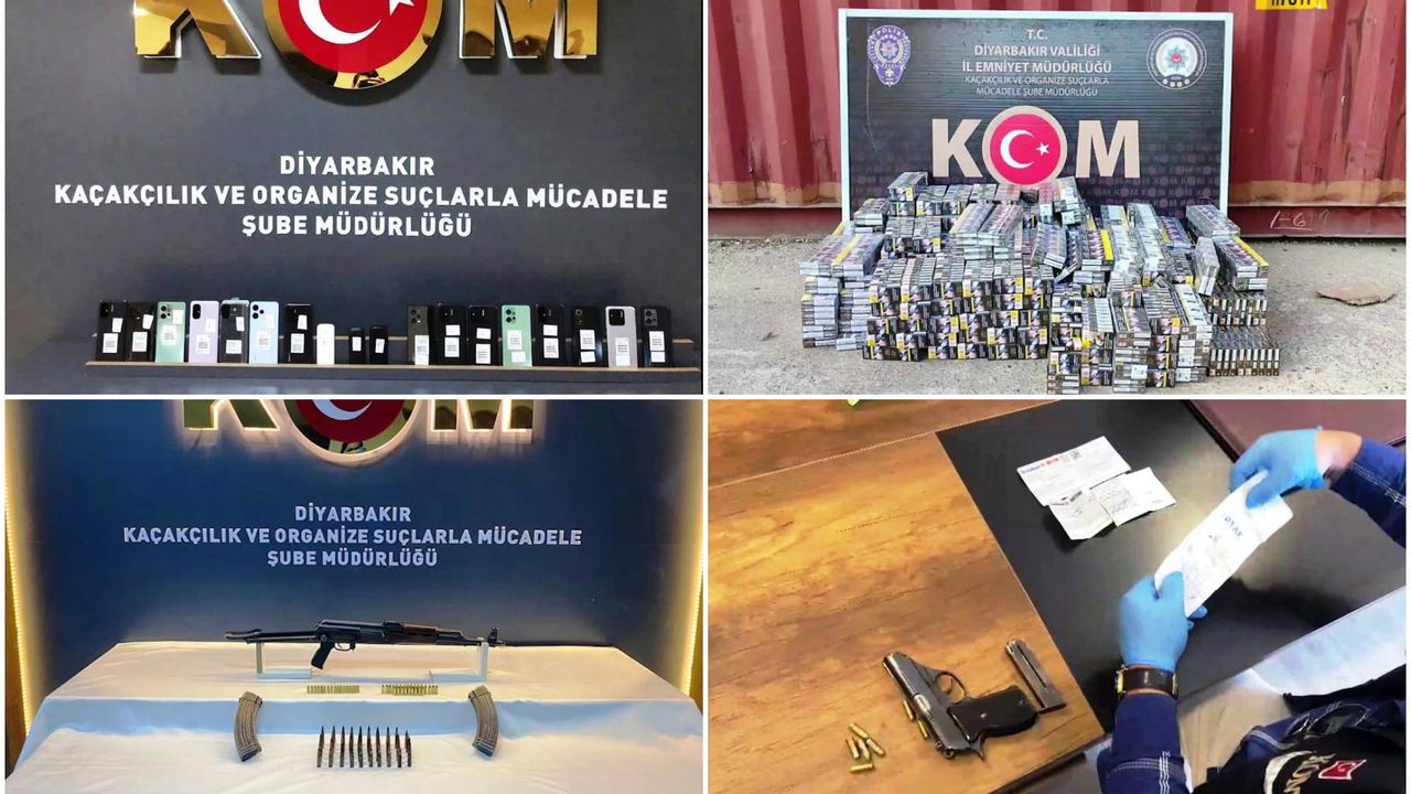 Diyarbakır’da 80 kaçakçılık operasyonunda 159 gözaltı