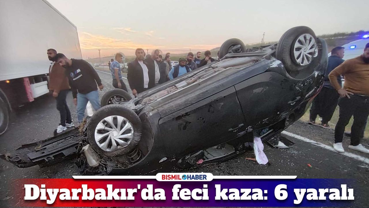 Diyarbakır'da otomobil takla attı: 6 yaralı