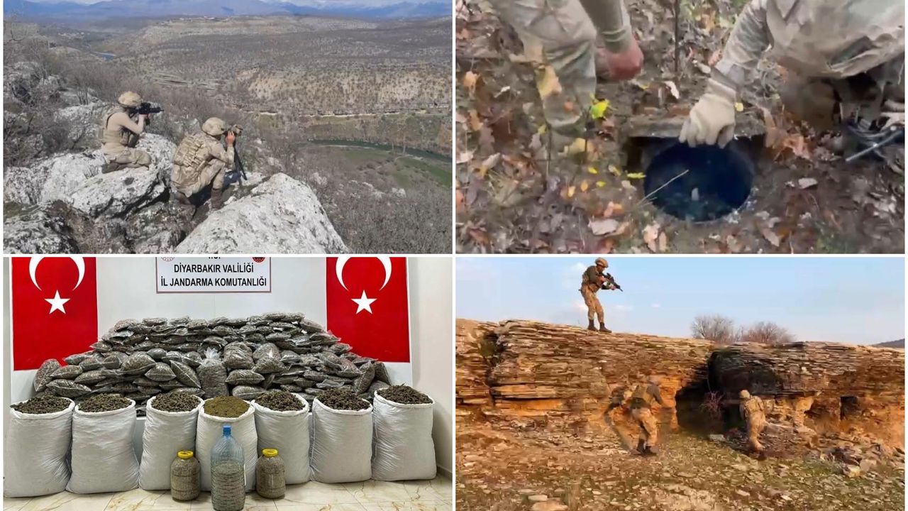 Diyarbakır’da yüklü miktarda uyuşturucu ve patlayıcı ele geçirildi
