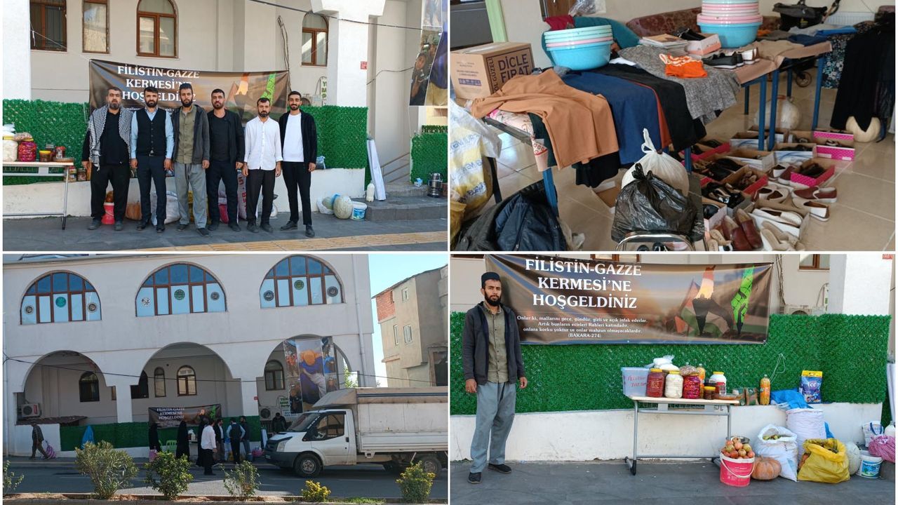 Diyarbakır’ın ilçesinde Filistin'e yardım etkinliği
