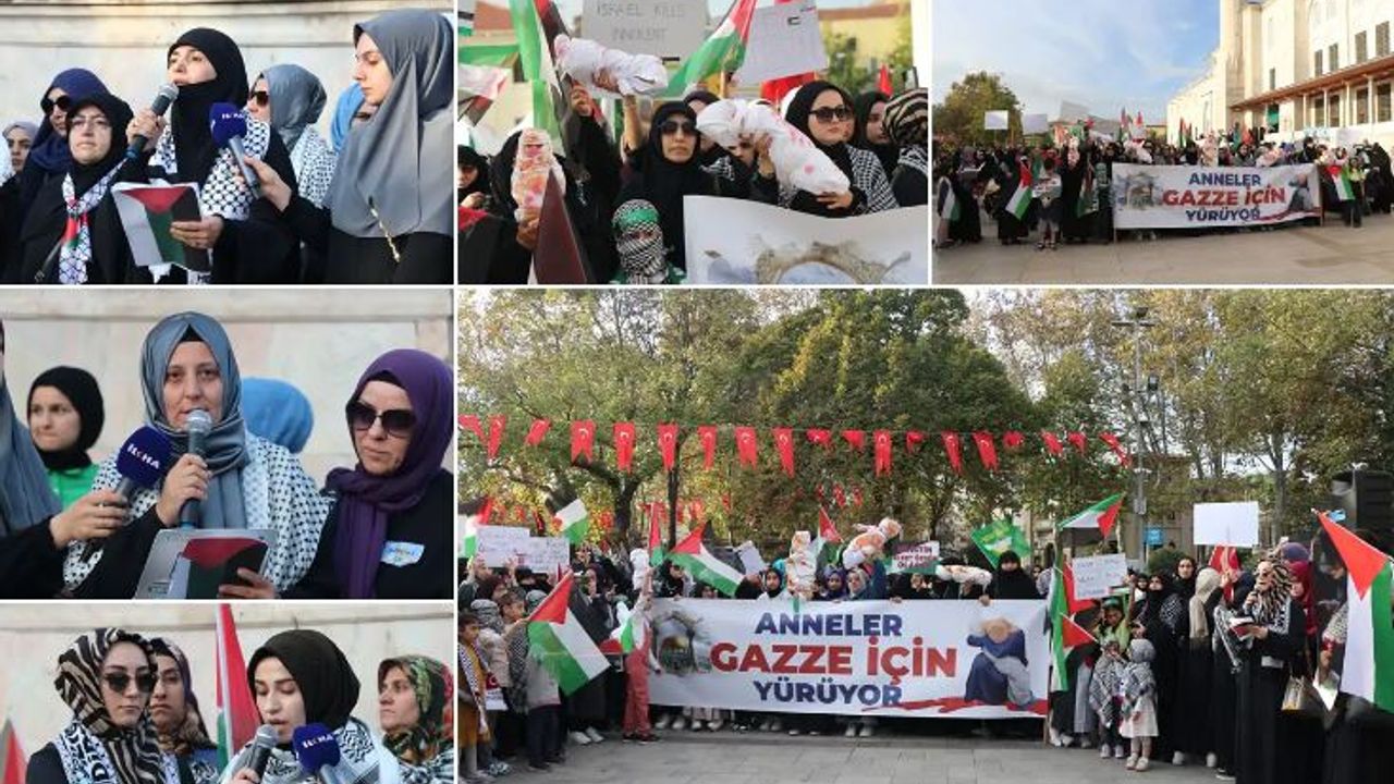 İstanbul'da anneler Gazze için yürüdü