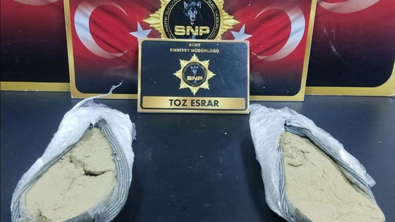 Siirt'te ayakkabı tabanına gizlenmiş uyuşturucu bulundu