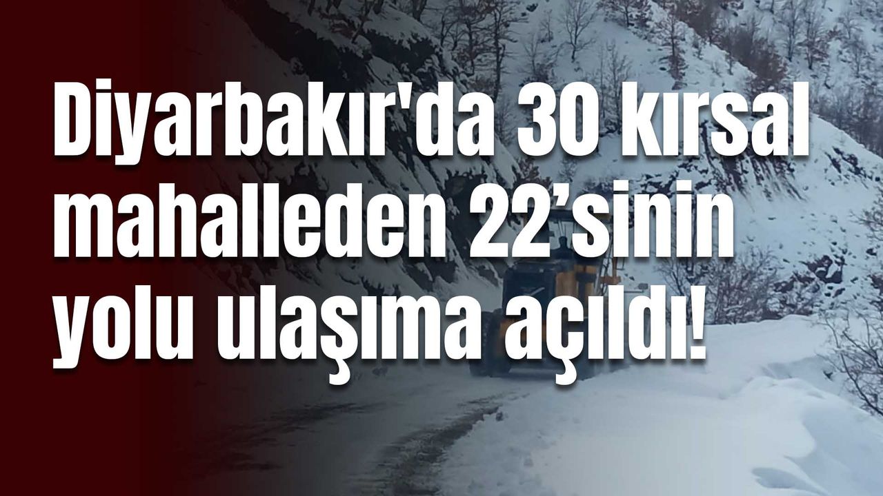 Diyarbakır'da karla mücadele: 22 mahalleye ulaşım sağlandı