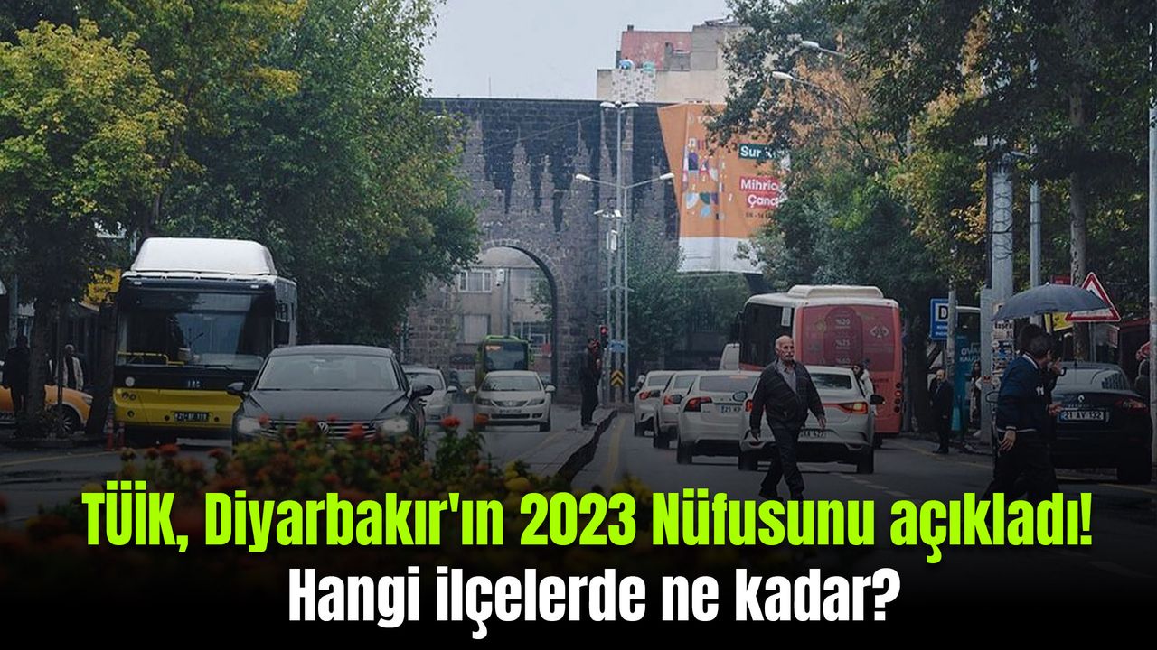 TÜİK, Diyarbakır'ın 2023 Nüfusunu açıkladı! Hangi ilçelerde ne kadar?