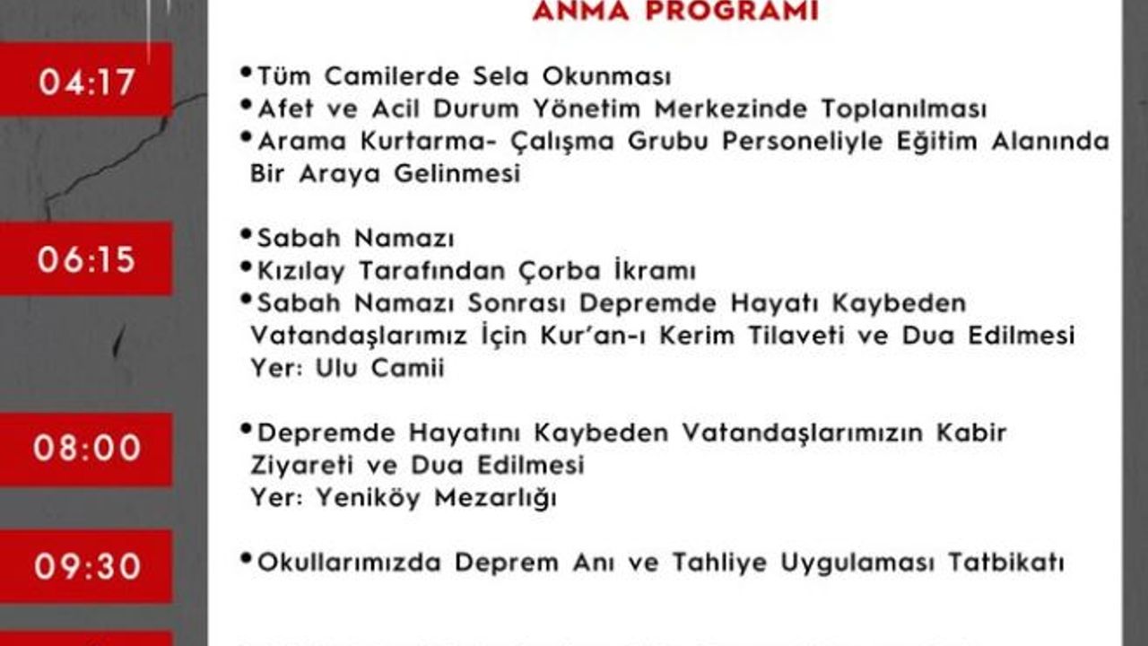 Diyarbakır Valiliği '6 Şubat 2024 Anma Programı'nı açıkladı