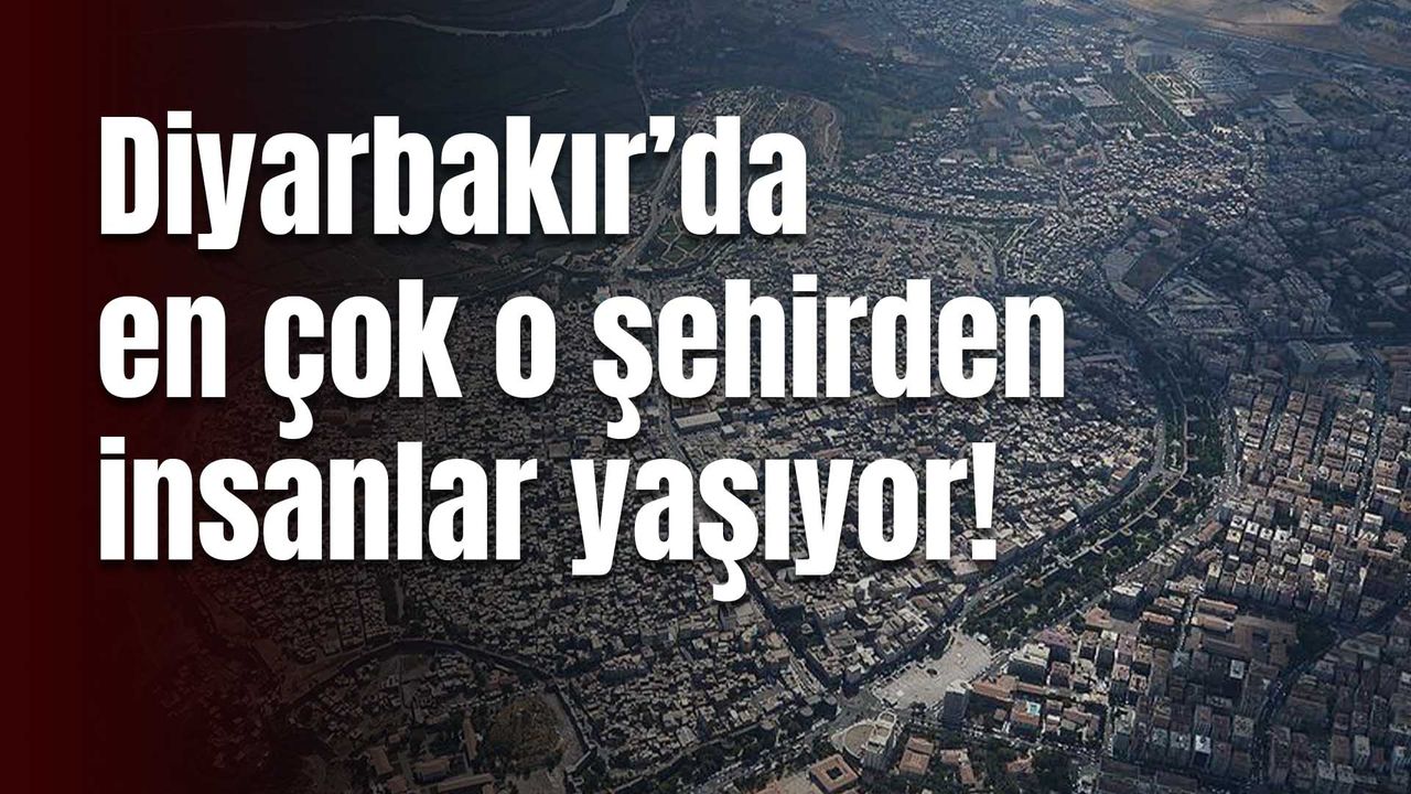 Diyarbakır’da en çok hangi şehirlerden insanlar yaşıyor?