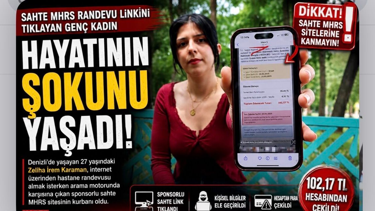 Sahte MHRS randevu linkini tıklayan genç kadın hayatının şokunu yaşadı