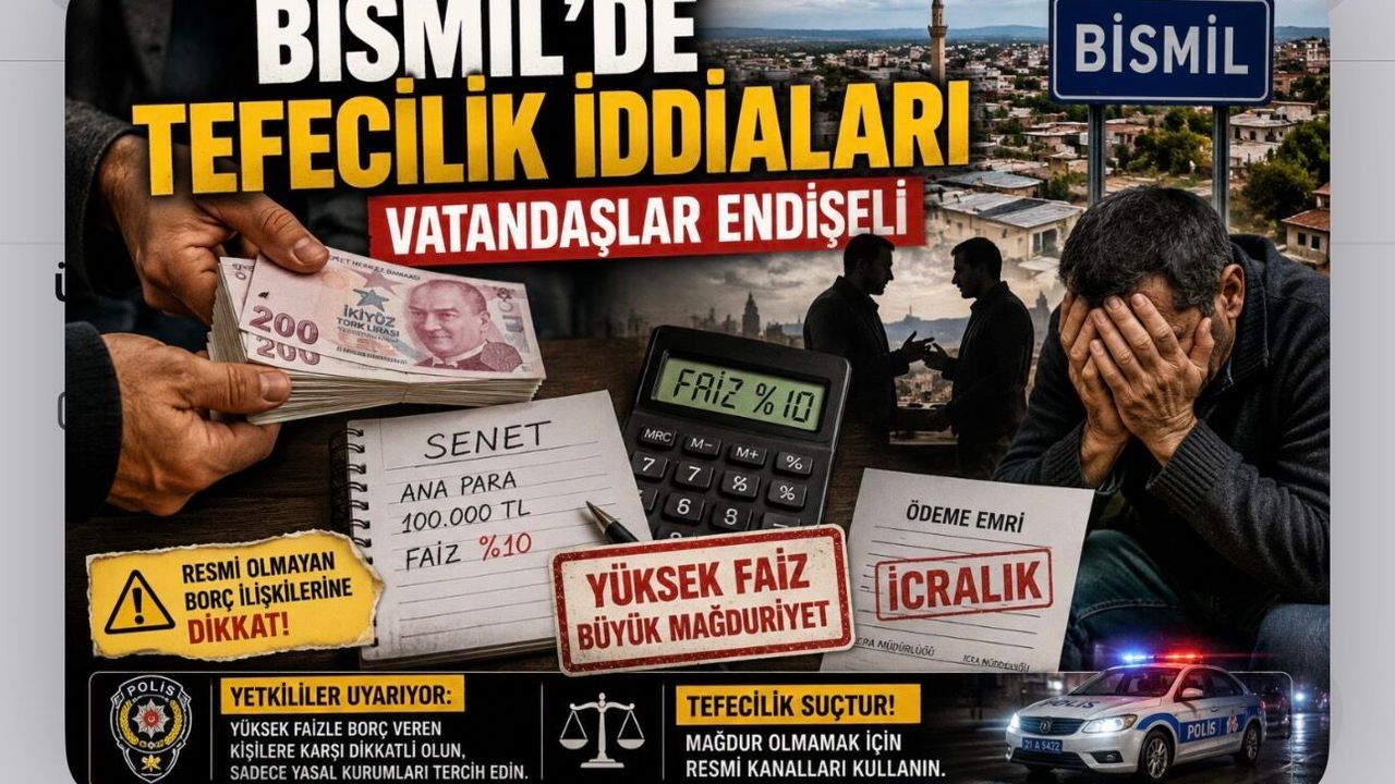 Bismil’de Ekonomik Krizle Birlikte Tefecilik İddiaları Arttı