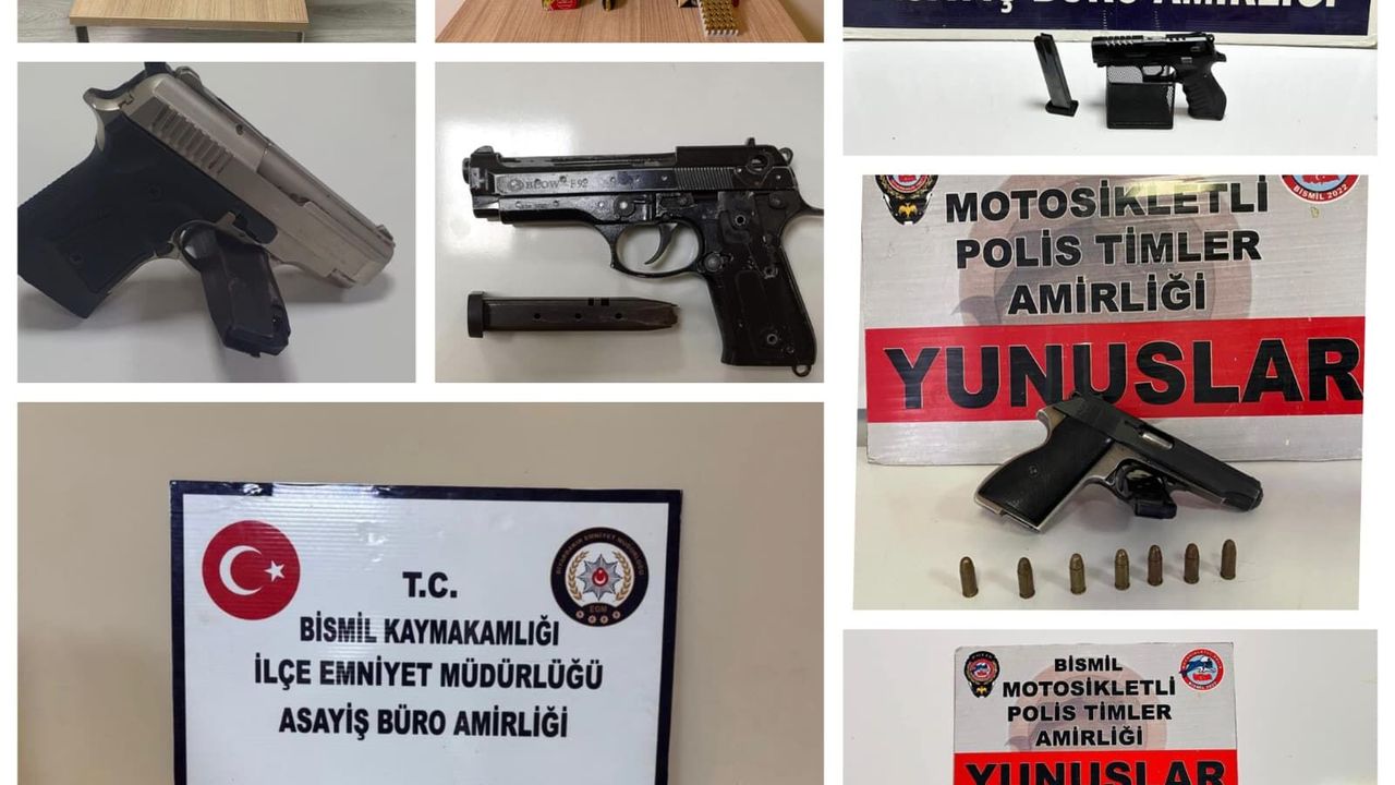 BİSMİL'DE GENİŞ ÇAPLI SİLAH DENETİMİ: ÇOK SAYIDA SİLAH ELE G