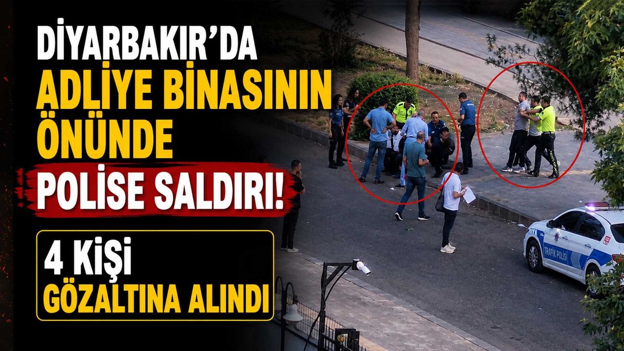 Diyarbakır'da Adliye Binasının Önünde Polise Saldı