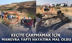 Keçiye Çarpmamak İçin Manevra Yapan Araç Şarampole Yuvarlandı: 1 Ölü, 8 Yaralı