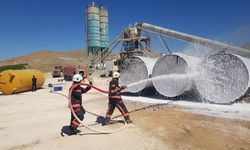 Özel Bir Firma Beton Santralinde Yangın Kontrol Altına Alındı